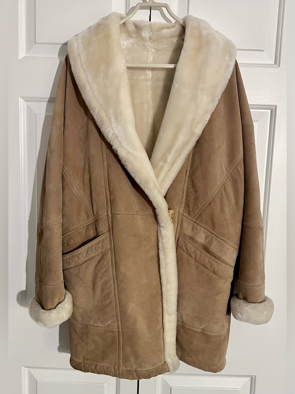Wilsons Classic 90s Suede Leather Vintage Winter Coat Medium
